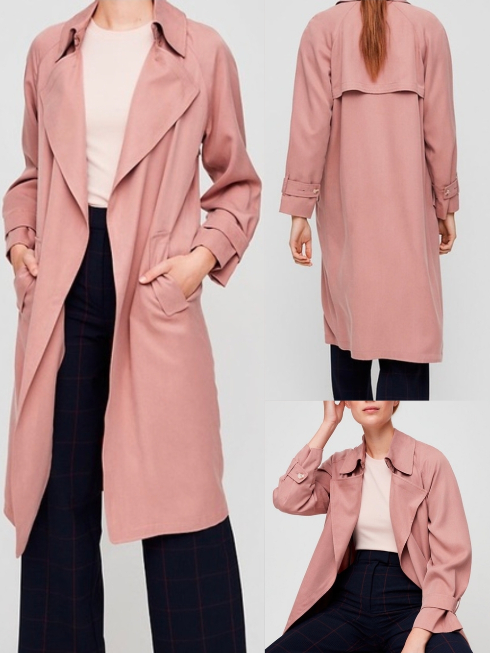 Aritzia Babaton Lilac Lawson Trench Coat - Picture 12 of 16